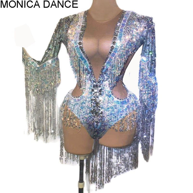 Rhinestone Banding Trim - Mulheres Espumante Prata Strass Lantejoula Borla