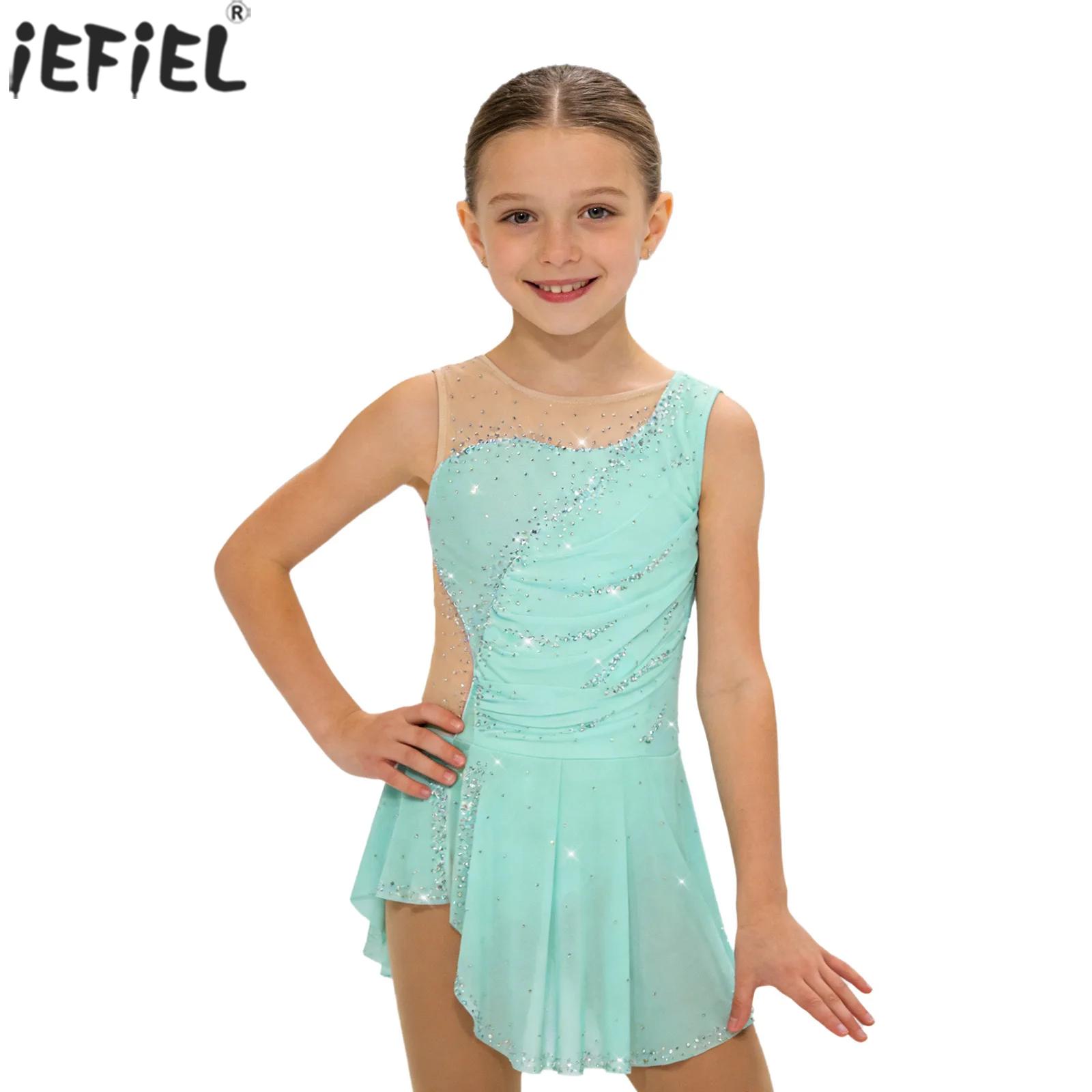 Rhinestone Banding Trim - Fantasia de Dança para Meninas, Vestido