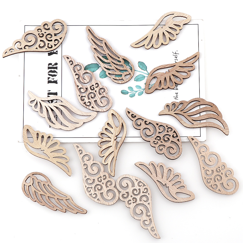 Craft Embellishment - Chips de madeira decorativas Embellishments Artesanato,