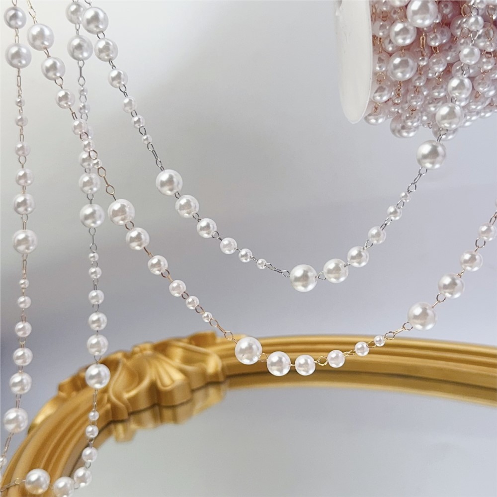 1 metro 3-8mm contas de pérola - Pearl Trim Chain avaliação e preço