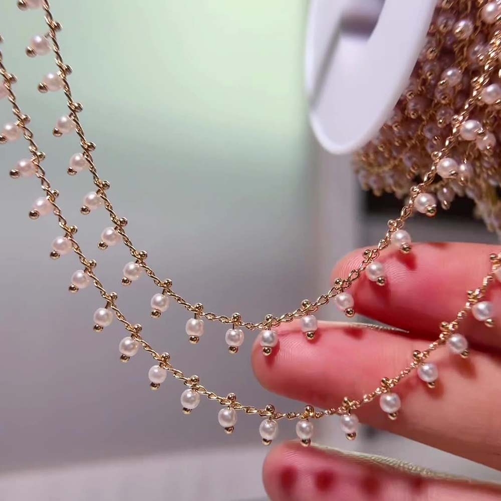 0.5m 1m imitação de bola de pé - Pearl Trim Chain avaliação e preço