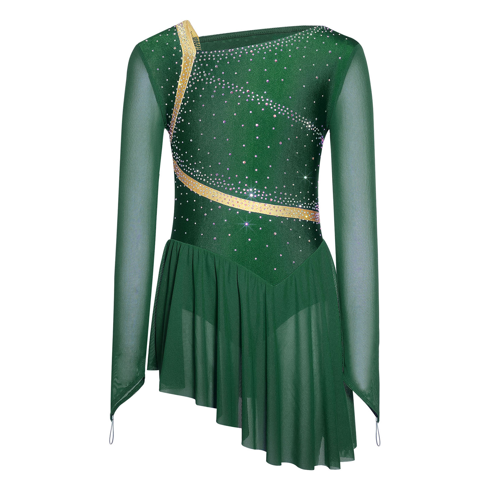 Vestido de Dança Contemporânea - Rhinestone Banding Trim avaliação e preço
