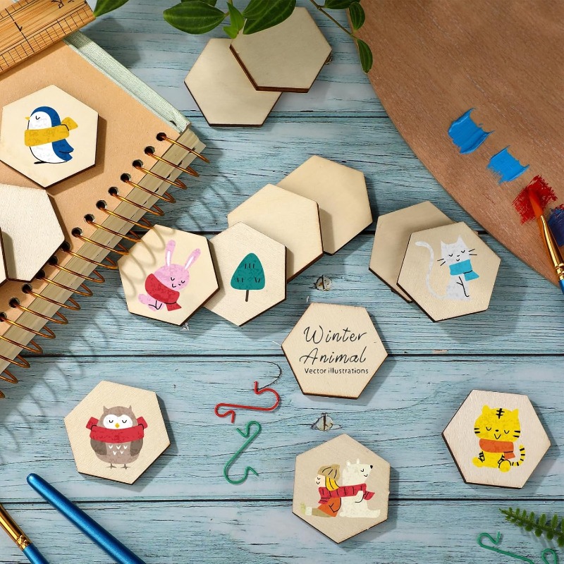 50 peças 4cm peças hexagonais  - Craft Embellishment avaliação e preço