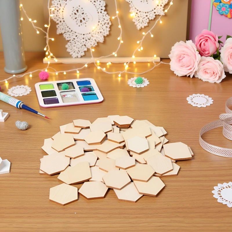 50 peças 4cm peças hexagonais  - Craft Embellishment avaliação e preço