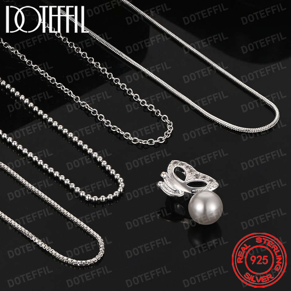 925 prata esterlina requintado - Pearl Trim Chain avaliação e preço