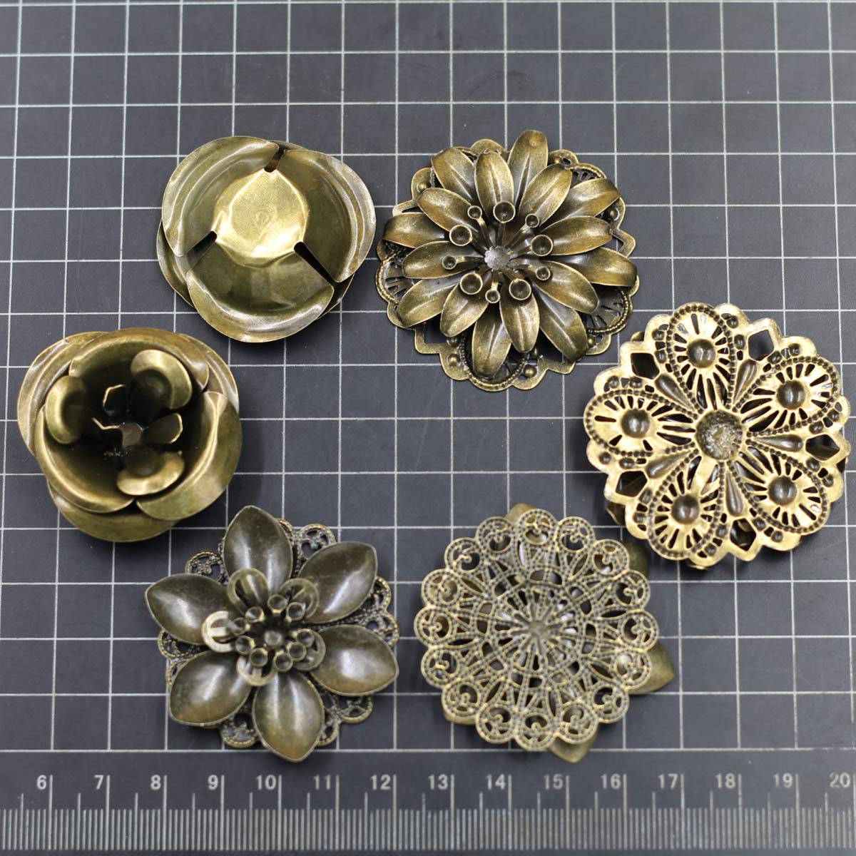 6 pçs enfeites combinação flor - Craft Embellishment avaliação e preço