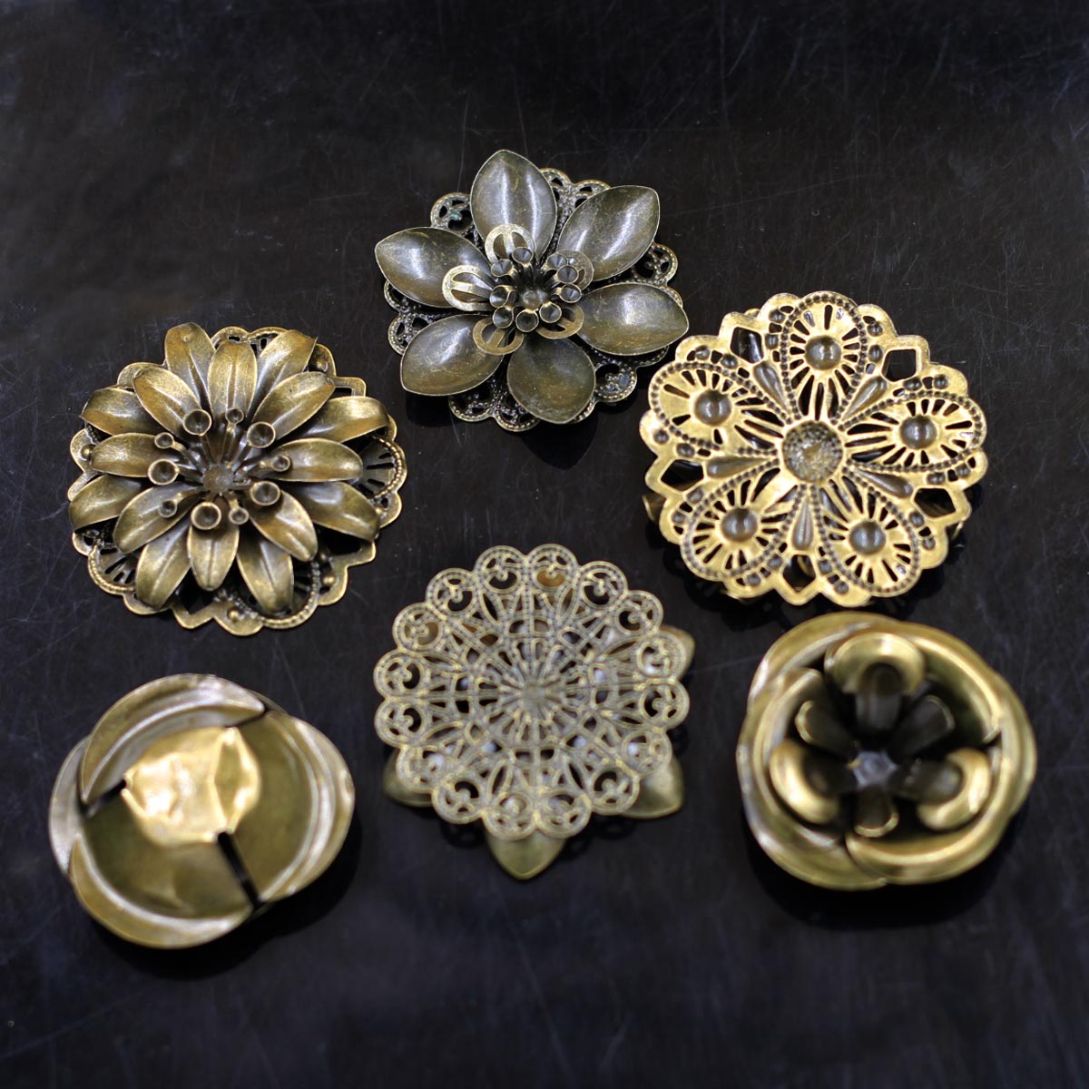 6 pçs enfeites combinação flor - Craft Embellishment avaliação e preço